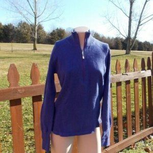 Eddie Bauer Sweater 1/4 Zip Pullover Purple